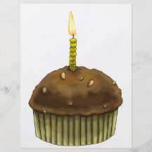 Grattis på födelsedagenmuffin flygblad