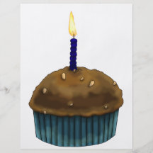 Grattis på födelsedagenmuffin flygblad designs