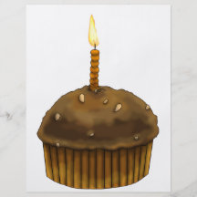 Grattis på födelsedagenmuffin flygblad designs
