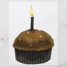 Grattis på födelsedagenmuffin personliga flygblad