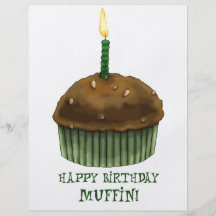 Grattis på födelsedagenmuffin personliga flygblad