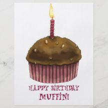 Grattis på födelsedagenmuffin personliga flygblad