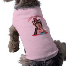 Grattis på födelsedagenYorkie skjorta för hundar T-shirt För Husdjur