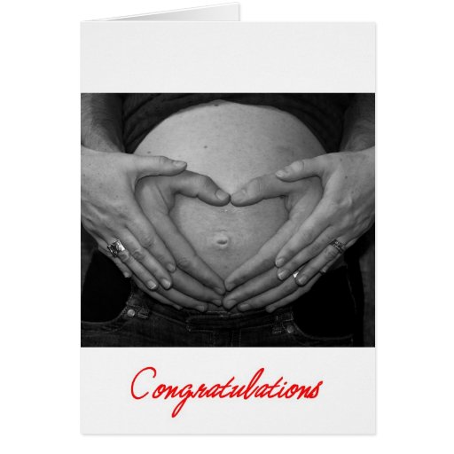 Gravid grattis! hälsnings kort