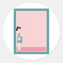 Gravid kvinnagräns klistermärke