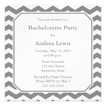 Gray Bachelorette Party Invite / Announcement