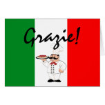 Grazie-Tack-Italienare kock Kort