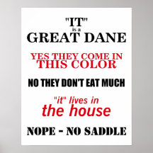 Great dane som går svar posters