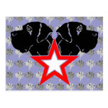 Great Dane Star Head Postkarte