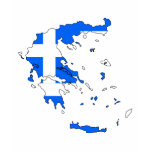 Greece flag map tshirts