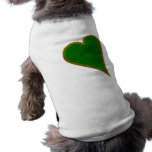 Green and Gold Hearts Doggie Shirt