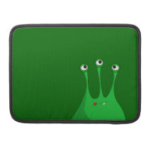 Green cartoon alien sleeve für MacBooks