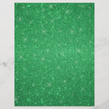 Green glitter stars custom flyer