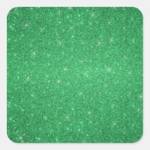 Green glitter stars stickers
