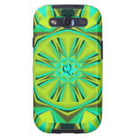 Green & Gold Kaleidoscope case with Monogram Galaxy SIII Cases