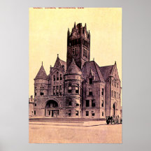 Greenfield Indiana domstol 1915 Affischer