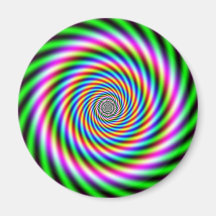 Greenpink optisk illusion kylskåpmagneter