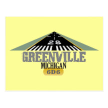 Greenville MI - Flygplatslandningsbana Vykort