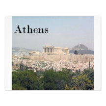 Grekland Athens Acropolis Individuella Inbjudningskort