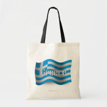 Grekland som vinkar flagga tote bag