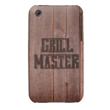 Grilla ledar- westernt brännmärka järn på trä iPhone 3 case