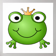 GrodaPrince. Lycklig Frog. Posters