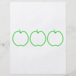 Grön Apple översikt Full Färg Flygblad
