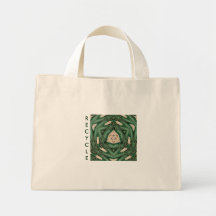 Grön återvinna tote bags