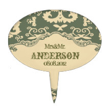 Grön beige vintagelandsbyggsbröllopanpassade tårt dekoration