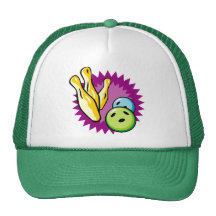 Grön bowling för neon trucker keps