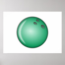 Grön bowlingklot posters