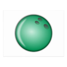 Grön bowlingklot vykort