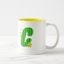 grön c-monogram kaffe mugg