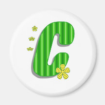 grön c-monogram magnet för kylskåp