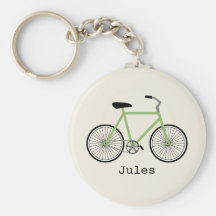 Grön cykel Keychain Nyckelring
