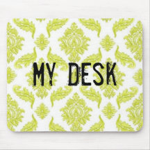 grön damast min skrivbordmousepad mus mattor
