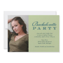 Grön enkel Bachelorette partyinbjudan