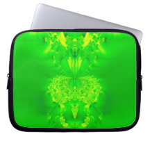 Grön Fractal för damhäftklammermatareOrchid Laptop Datorskydd