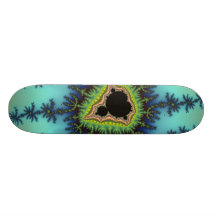 Grön Fractal för hav Skate Board Deck