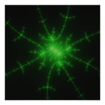 Grön Fractalwebben Fotokonst