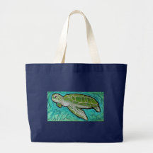 Grön havssköldpadda tote bag