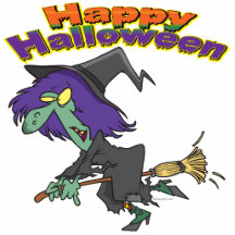 grön häxatecknad för happy halloween photo cutouts