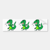 Grön ilsken Dinosaur Bildekaler