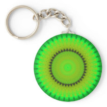 Grön Kaleidoscope Keychain