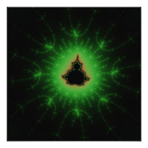 Grön Mandelbrot uppsättning Konstfoto