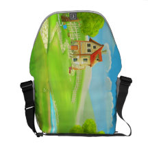 grön messenger bag för byhusRickshaw