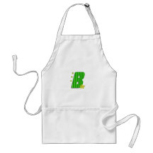 grön monogram för b förkläden