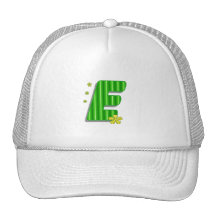 grön monogram för e baseball hat