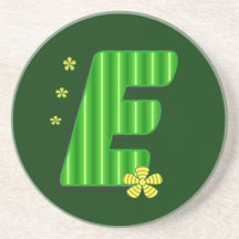 grön monogram för e underlägg