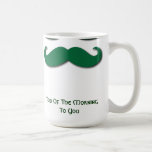 Grön mustasch kaffe kopp